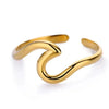 Wholesale Ring Titanium Steel And Stainless Steel Geometric Style 18K Gold Plated