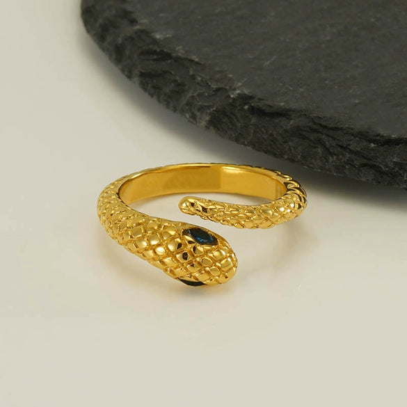 Wholesale Ring 316L Stainless Steel Animal Zodiac Rhombus Shaped Electroplated Retro Normcore Style