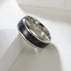 Wholesale Ring Titanium Steel Carbon Fiber Geometric Style Electroplating Unisex