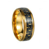 Wholesale Ring Titanium Steel Carbon Fiber Geometric Style Electroplating Unisex