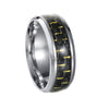 Wholesale Ring Titanium Steel Carbon Fiber Geometric Style Electroplating Unisex