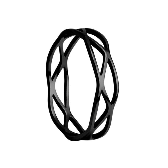 Wholesale Ring Titanium Steel Circle Cross Shape Luxury Fashion Female Niche Design Electroplated