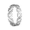Wholesale Ring Titanium Steel Four Leaf Flower Hollow Laser Cutting Electroplated Women's Ring