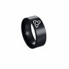 Wholesale Ring Titanium Steel Geometric Celtic Knot Viking Rune Laser Marking Unisex
