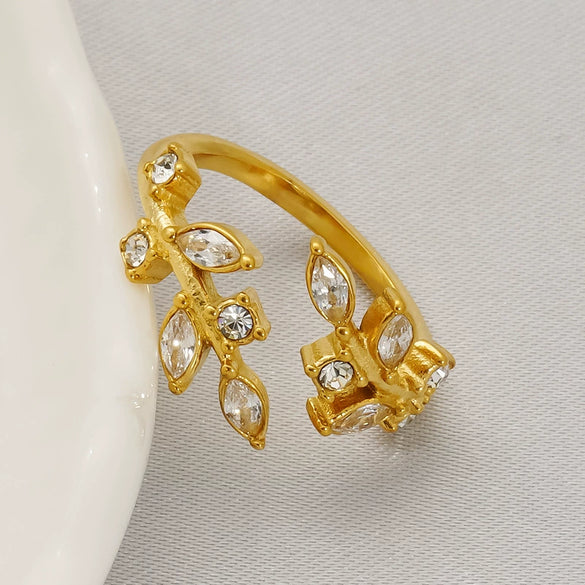 Wholesale Ring Titanium Steel Geometric Electroplated Fashion Light Luxury