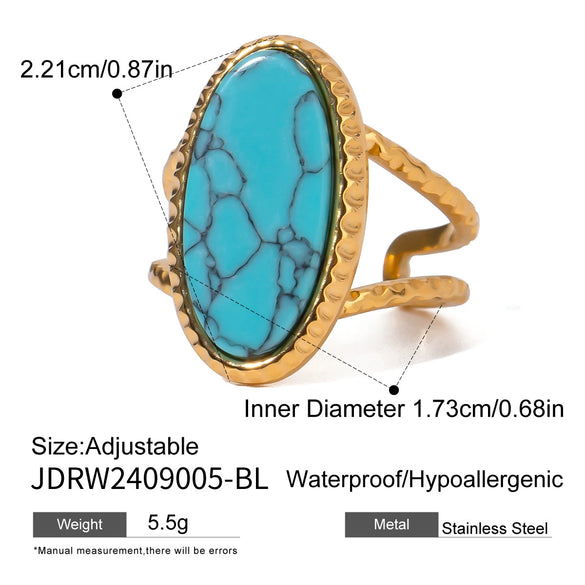 Wholesale Ring Titanium Steel Geometric French Retro Style Set With Gems