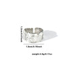Wholesale Ring Titanium Steel Geometric Hollow Heart Flower Leaves Letters Numbers Text Electroplated Unisex Opening