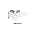 Wholesale Ring Titanium Steel Geometric Hollow Heart Flower Leaves Letters Numbers Text Electroplated Unisex Opening