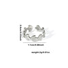Wholesale Ring Titanium Steel Geometric Hollow Heart Flower Leaves Letters Numbers Text Electroplated Unisex Opening