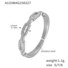 Wholesale Ring Titanium Steel Geometric Hollow Retro Light Luxury Electroplated Unisex