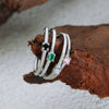 Wholesale Ring 316L Stainless Steel Geometric Inlaid Zircon Simple Women's