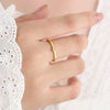 Wholesale Ring 316L Stainless Steel Geometric Inlaid Zircon Simple Women's