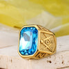 Wholesale Ring Titanium Steel Geometric Polishing Men's