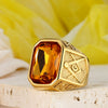 Wholesale Ring Titanium Steel Geometric Polishing Men's