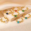 Wholesale Ring Titanium Steel Geometric Retro Light Luxury Electroplating For Women