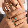 Wholesale Ring Titanium Steel Geometric Retro Light Luxury Electroplating For Women