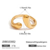 Wholesale Ring Titanium Steel Geometric Style Electroplated Jewelry For Women