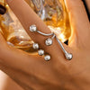Wholesale Ring Titanium Steel Geometric Style Electroplated 18K Gold Branch Opening Design Creative Exaggerated Fashion