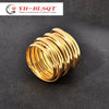Wholesale Ring Titanium Steel Geometric U Shape Electroplating Style