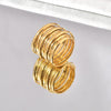 Wholesale Ring Titanium Steel Geometric U Shape Electroplating Style