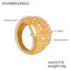 Wholesale Ring 316L Stainless Steel Gold Plated Geometric Design