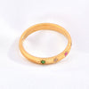 Wholesale Ring Titanium Steel Gold Plated Rainbow Diamond Stacked Animal Zodiac Geometric U Shaped Cartoon Character Design For Women