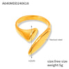 Wholesale Ring 316L Stainless Steel Goldplated Geometric Design Minimalism Style