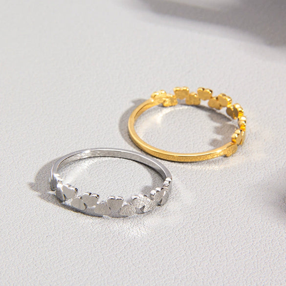 Wholesale Ring Titanium Steel Heart Shaped Electroplated For Women