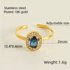 Wholesale Ring 316L Stainless Steel Highend Geometric Style Doublelayer Zirconiaembedded Love Ring For Women
