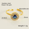 Wholesale Ring 316L Stainless Steel Highend Geometric Style Doublelayer Zirconiaembedded Love Ring For Women