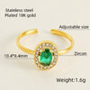 Wholesale Ring 316L Stainless Steel Highend Geometric Style Doublelayer Zirconiaembedded Love Ring For Women