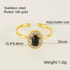 Wholesale Ring 316L Stainless Steel Highend Geometric Style Doublelayer Zirconiaembedded Love Ring For Women