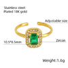 Wholesale Ring 316L Stainless Steel Highend Geometric Style Doublelayer Zirconiaembedded Love Ring For Women