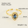 Wholesale Ring 316L Stainless Steel Highend Geometric Style Doublelayer Zirconiaembedded Love Ring For Women