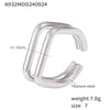 Wholesale Ring 316L Stainless Steel 18K Gold Plated Ushaped Geometric Simple Style