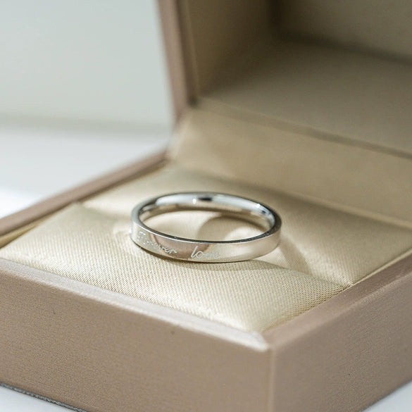 Wholesale Ring Titanium Steel Letter Light Luxury Jewelry For Women And Couples Electroplated