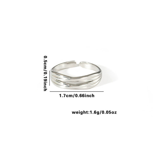 Wholesale Ring Titanium Steel Multi Layer Geometric Disc Electroplated With Letters Numbers Text