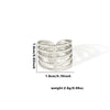 Wholesale Ring Titanium Steel Multi Layer Geometric Disc Electroplated With Letters Numbers Text