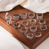 Wholesale Ring Titanium Steel Multi Layer Geometric Disc Electroplated With Letters Numbers Text