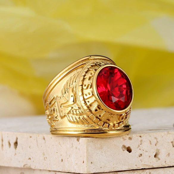 Wholesale Ring Titanium Steel Retro Fashion Geometric Polishing Unisex