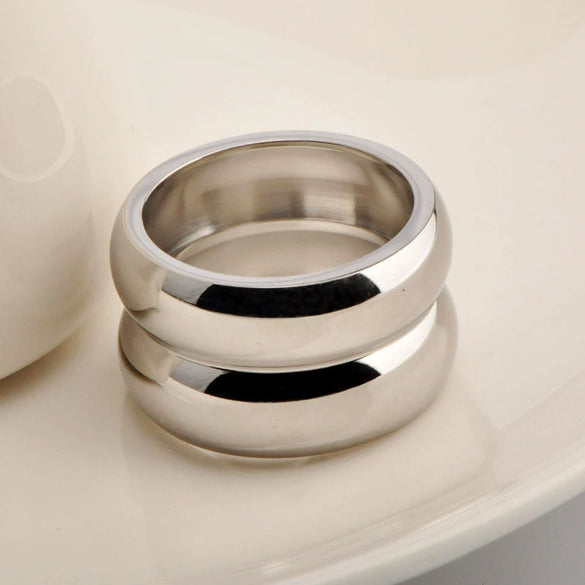 Wholesale Ring Titanium Steel Simple Style With Letters Numbers Text Electroplating For Women