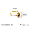 Wholesale Ring Titanium Steel Zircon Geometric Open Jewelry Electroplated