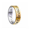 Wholesale Ring Viking Style Hollow Steel With Letters Numbers Text Electroplated