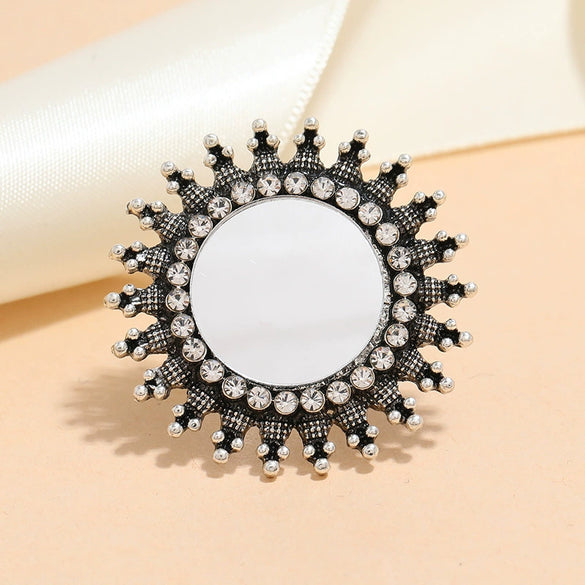 Wholesale Ring Zinc Alloy Geometric Electroplating Fashion Simple Trend Retro Personality Exaggerated Creative Opening Adjustable Unisex