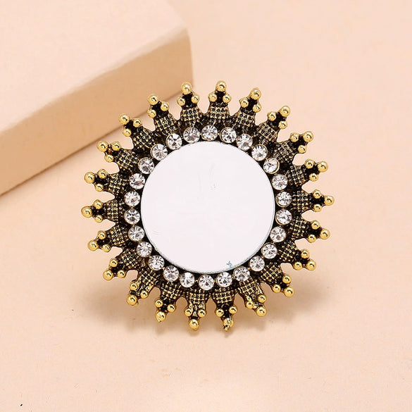 Wholesale Ring Zinc Alloy Geometric Electroplating Fashion Simple Trend Retro Personality Exaggerated Creative Opening Adjustable Unisex
