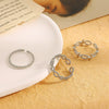Wholesale Ring Zinc Alloy Geometric Old Style Women's Multijoint Love Ring Set