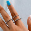 Wholesale Ring Zinc Alloy Geometric Old Style Women's Multijoint Love Ring Set