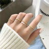 Wholesale Ring Zinc Alloy Geometric Old Style Women's Multijoint Love Ring Set