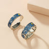 Wholesale Rings Alloy Geometric Oil Dripping Retro Fashion Couple Set