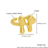 Wholesale Rings Copper Electroplated With English Letters Trendy Unisex Open Rings
